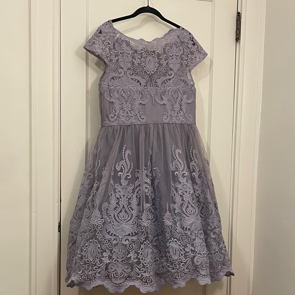 Chi Chi London Lavender Lace Bridesmaids Dress - Picture 7 of 11
